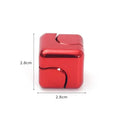 Cubo giroscópio metálico premium Zem Kids, fidget spinner 2 em 1 com design industrial e efeito neon, brinquedo sensorial.