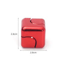 Cubo giroscópio metálico premium Zem Kids, fidget spinner 2 em 1 com design industrial e efeito neon, brinquedo sensorial.