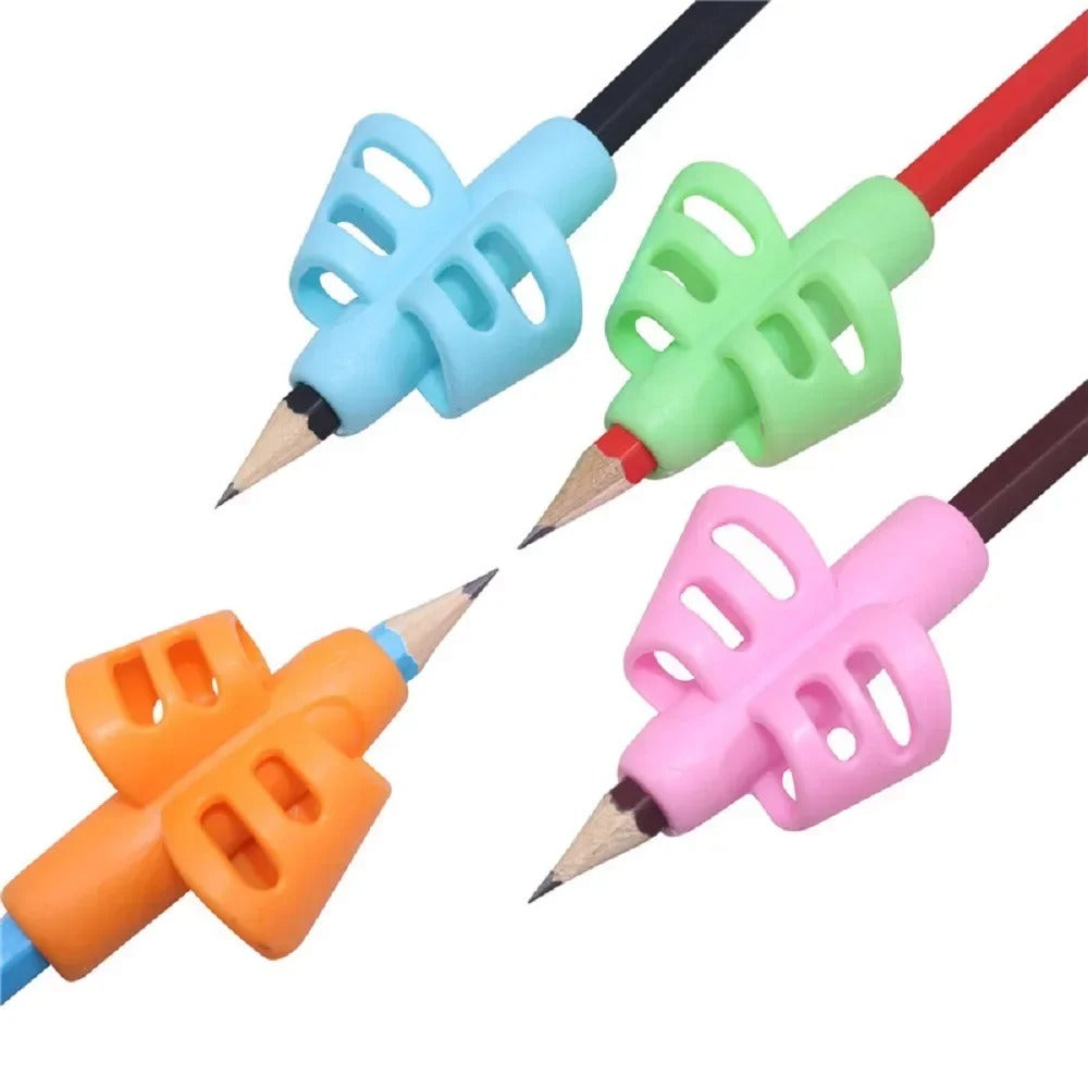 Guia de Escrita Ergonômico Silicone Soft – Kit com 4 Unidades para Correção de Postura e Pinça - Zem Kids