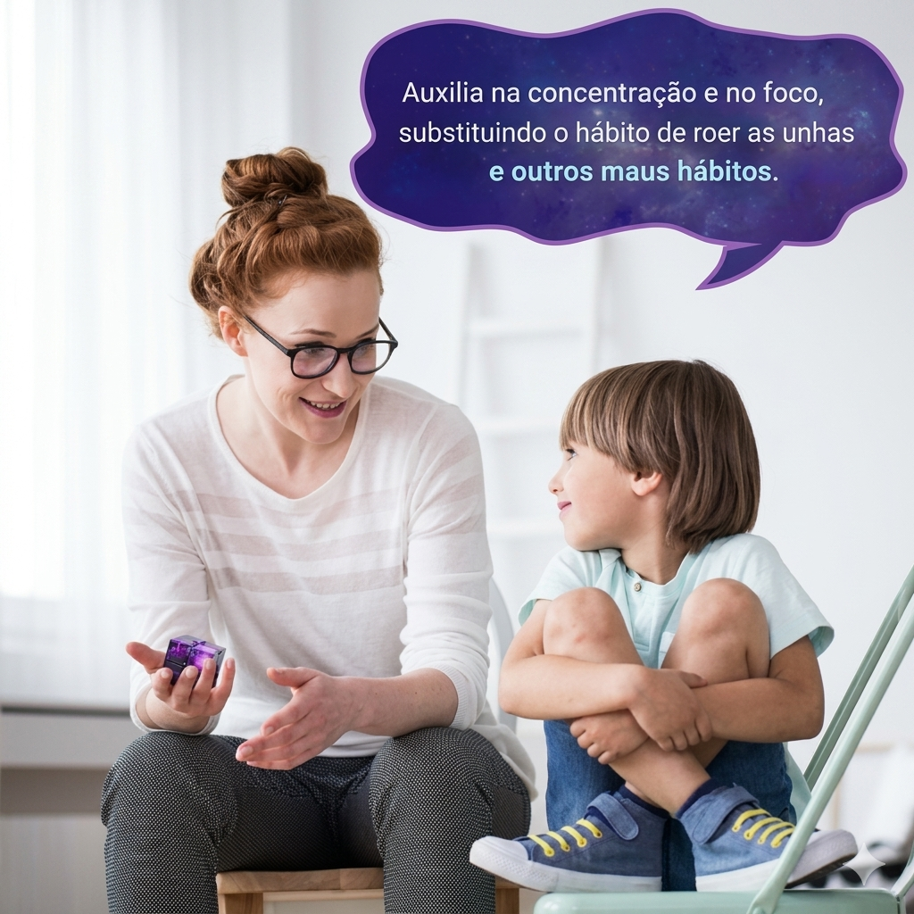 Cubo infinito de alta resistência da Zem Kids, brinquedo fidget para foco, TDAH e alívio da ansiedade, feito de ABS.