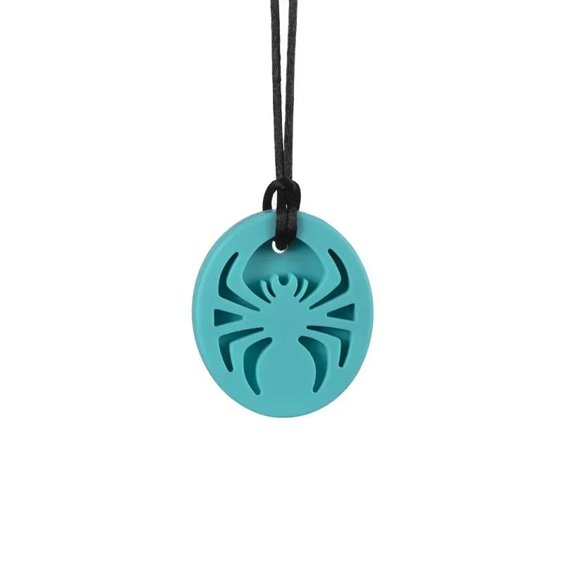 Colar Sensorial Circular Spider – Mordedor de Silicone para Foco e Alívio da Ansiedade - Zem Kids