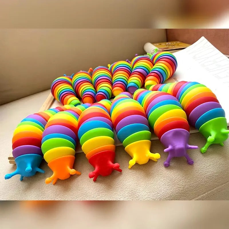 Lesma Articulada Sensorial ASMR – Brinquedo Fidget Flexível Zem Kids - Zem Kids