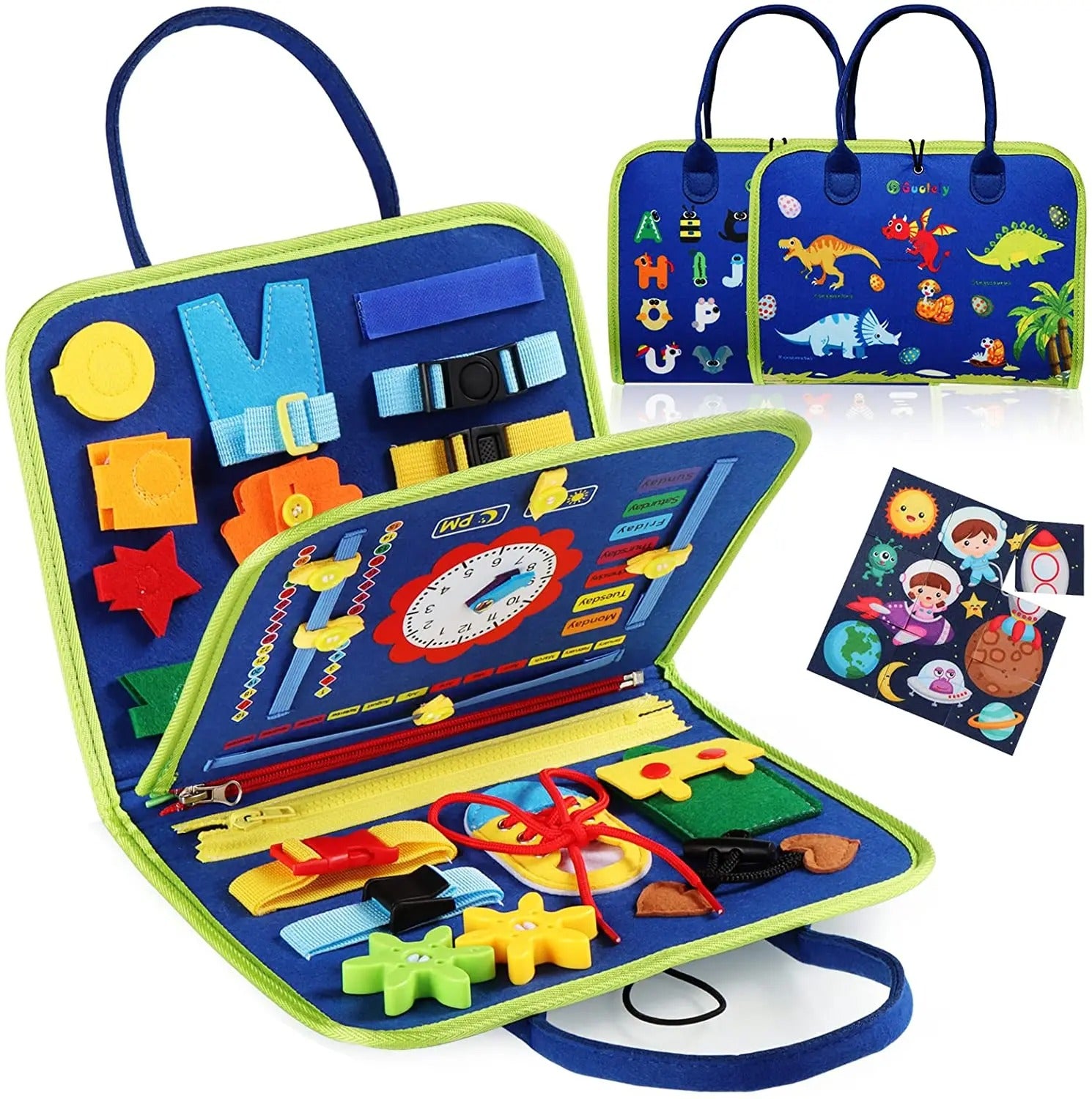 Maleta Sensorial Montessori Premium – 16 Atividades de Coordenação Motora e Vida Diária - Zem Kids