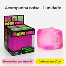 Cubo sensorial Pink Nice Cube da Zem Kids, brinquedo antiestresse maleável para foco e calma, ideal para crianças com TDAH.