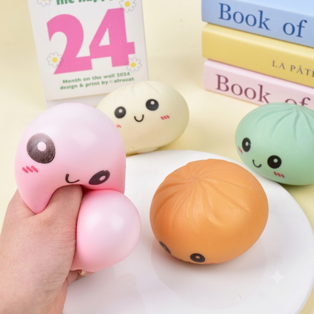 Pãozinho Sensorial Sorridente - Fidget Toy Anti-Stress de Silicone Macio Zemkids