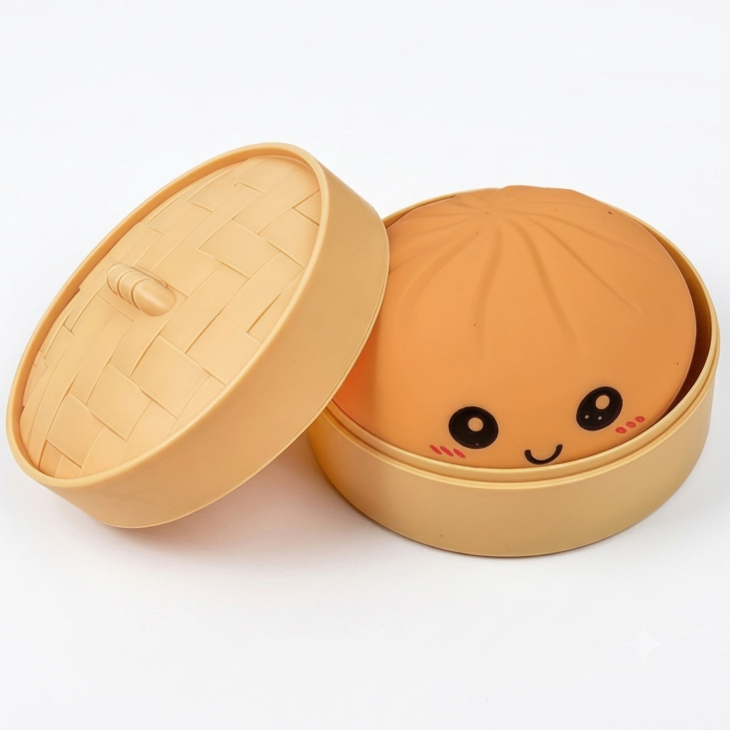 Pãozinho Sensorial Sorridente - Fidget Toy Anti-Stress de Silicone Macio Zemkids