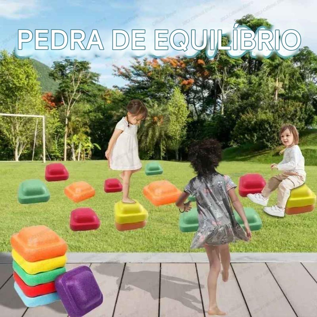 Kit Pedras de Equilíbrio Sensoriais Zem Kids – Kit Aventura e Coordenação (PVC Macio) - Zem Kids