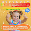 Protetor auditivo infantil regulável Zem Kids, brinquedo sensorial para conforto e proteção contra ruídos.