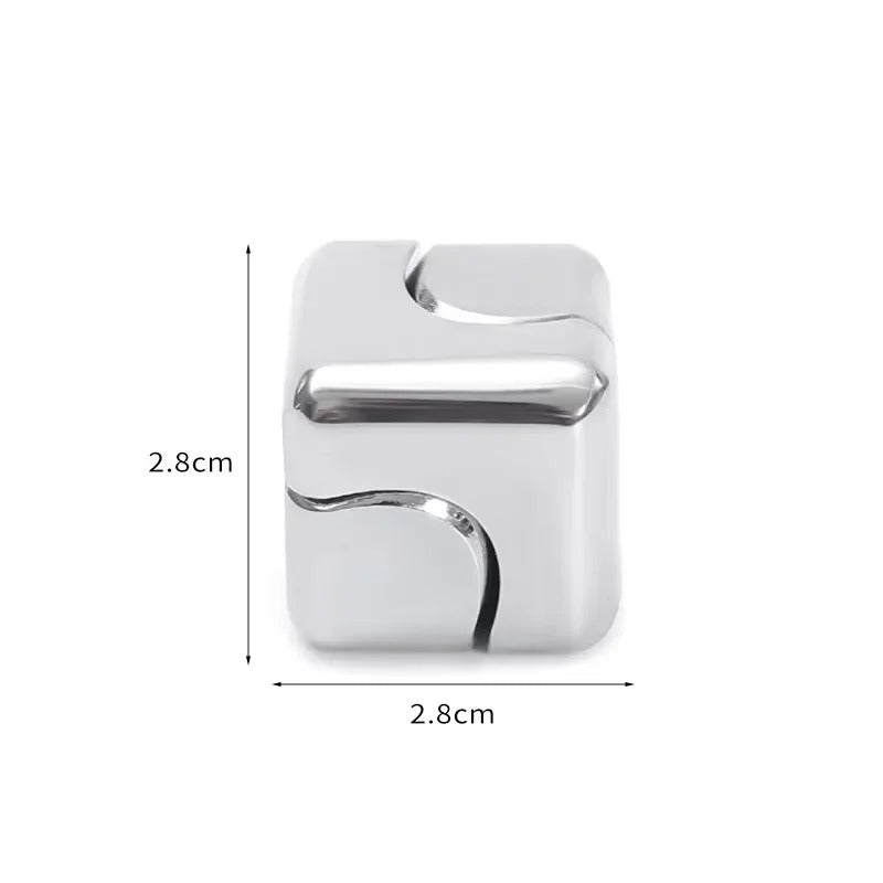 Cubo giroscópio metálico premium Zem Kids, fidget spinner 2 em 1 com engrenagem sensorial e design de quebra-cabeça 3D