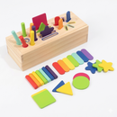 Brinquedo Educacional Montessori 3D - Classificação de Formas e Cores em Madeira