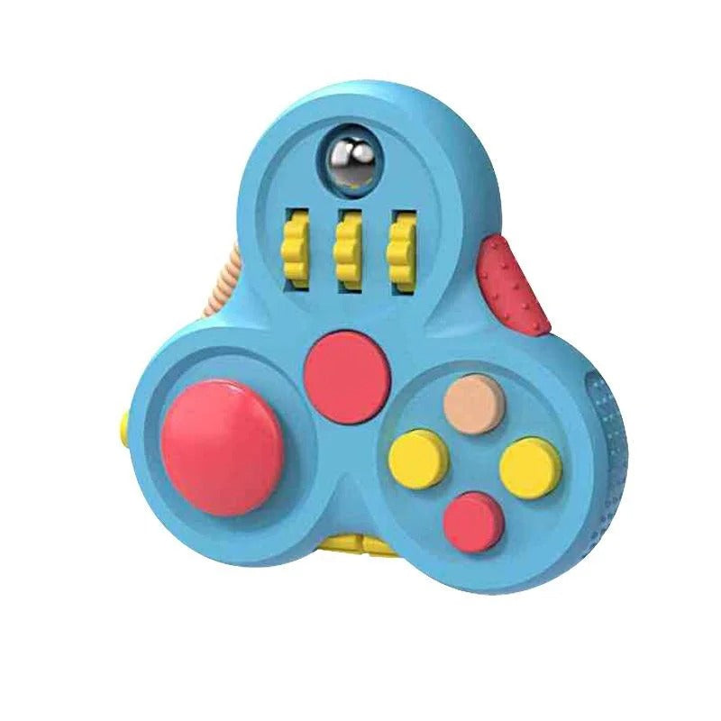Brinquedo sensorial ZenCube 7-em-1 da Zem Kids, multiferramenta antiestresse para autismo e terapia sensorial.