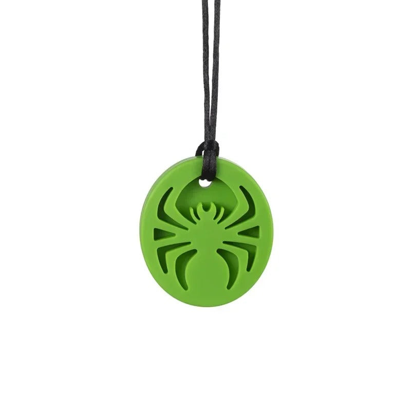 Colar Sensorial Circular Spider – Mordedor de Silicone para Foco e Alívio da Ansiedade - Zem Kids