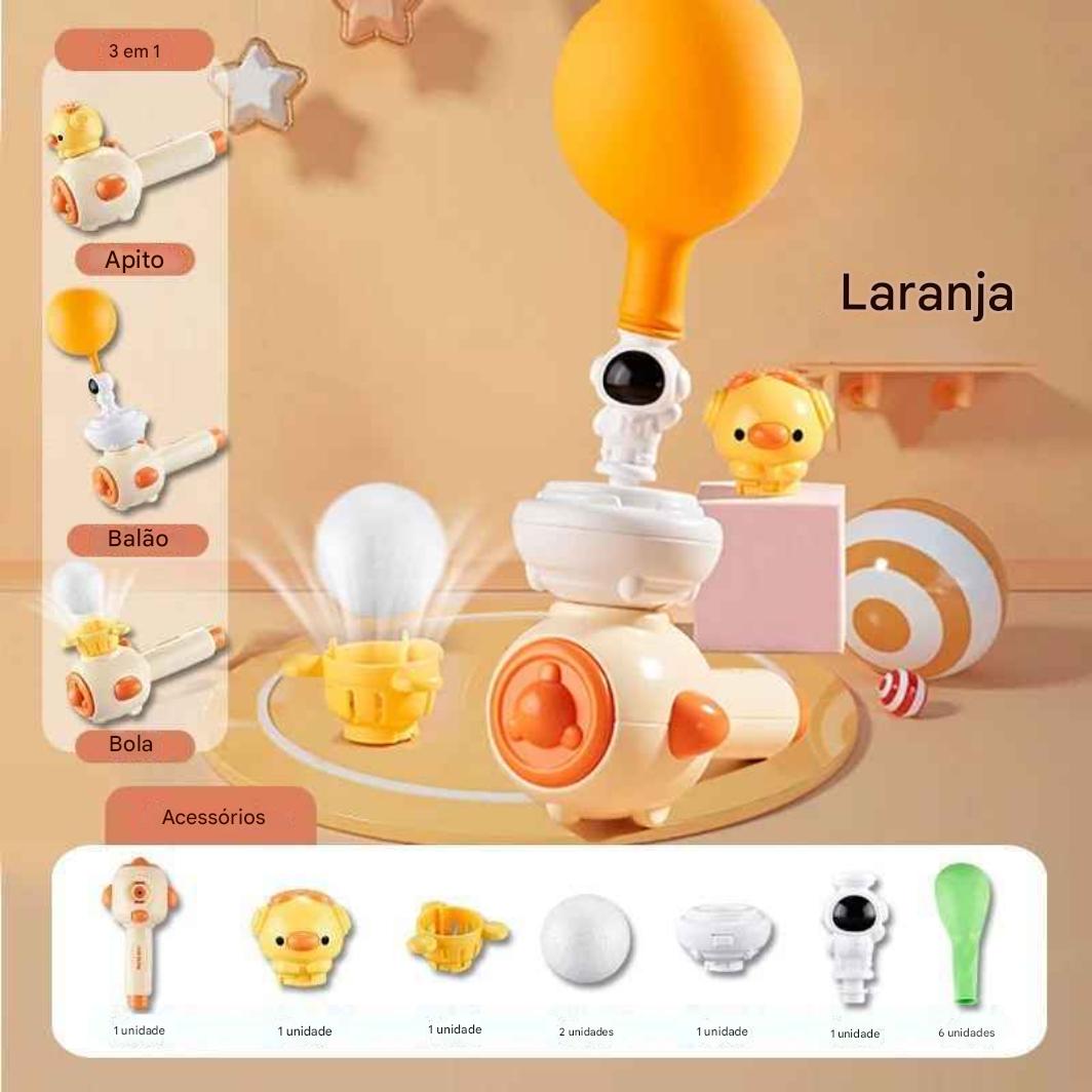 Treinador de Sopro e Fluxo de Ar 3 em 1 – Exercitador Respiratório para Desenvolvimento da Fala - Zem Kids