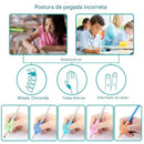 Guia de Escrita Ergonômico Silicone Soft – Kit com 4 Unidades para Correção de Postura e Pinça - Zem Kids