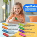 Kit com 8 plaquinhas sensoriais de silicone adesivas para fidget calmantes, ideal para autismo e ansiedade, da Zem Kids.
