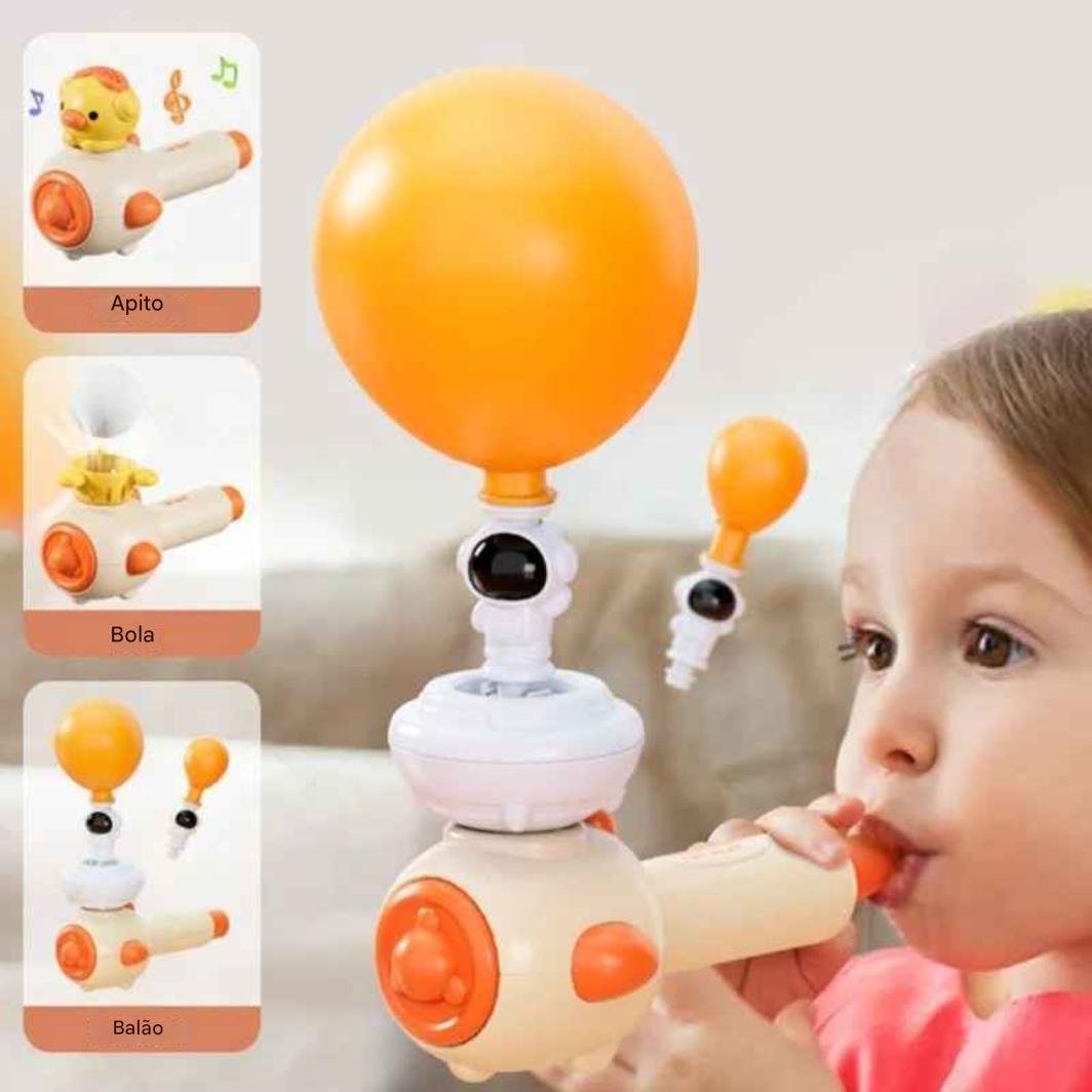 Treinador de Sopro e Fluxo de Ar 3 em 1 – Exercitador Respiratório para Desenvolvimento da Fala - Zem Kids