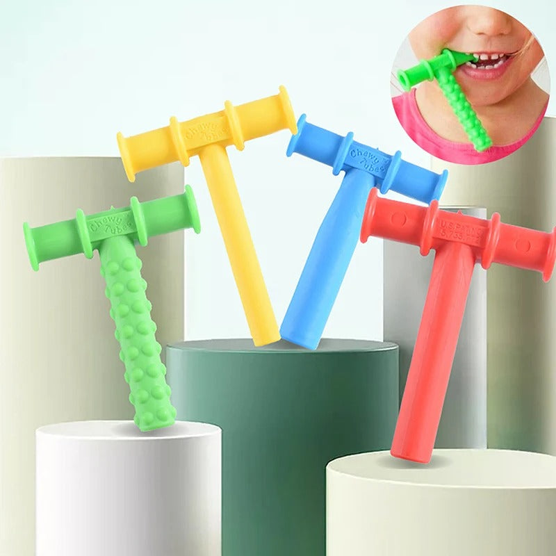 Tubo de Mastigação Terapêutico – Treinamento Motor Oral e Alívio Sensorial (TDAH/TEA) - Zem Kids
